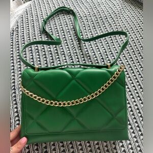 Green target purse